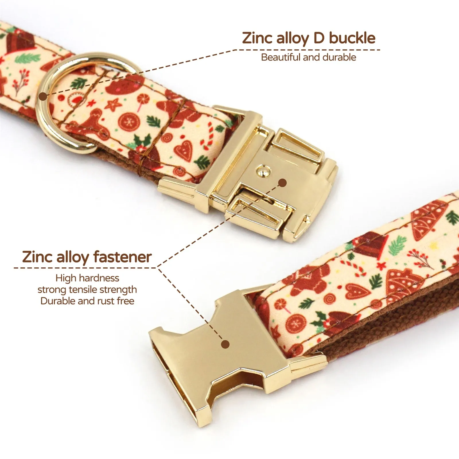 Gingerbread Dog Collar Set Gingerbread Dog Collar Set
