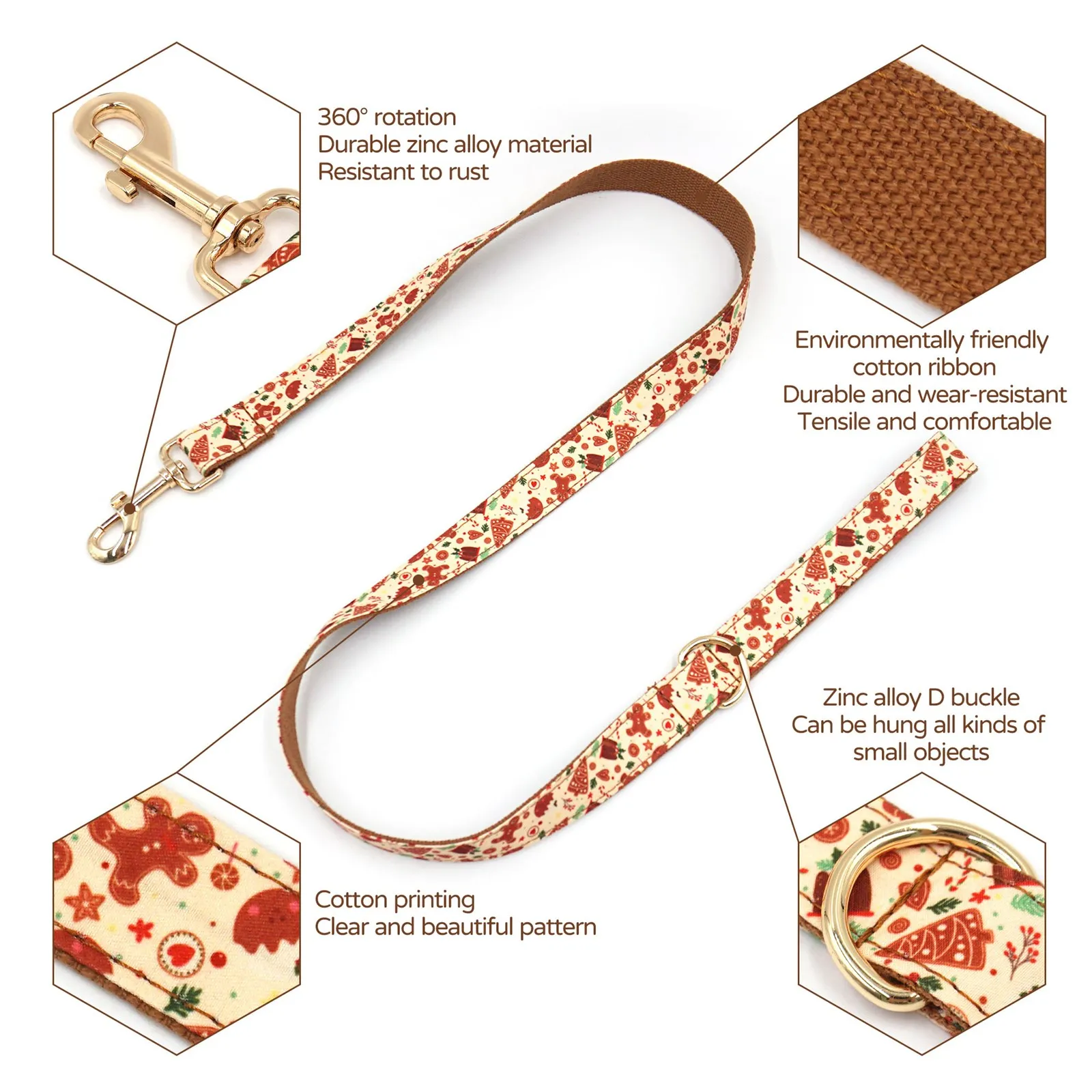 Gingerbread Dog Leash Gingerbread Dog Leash